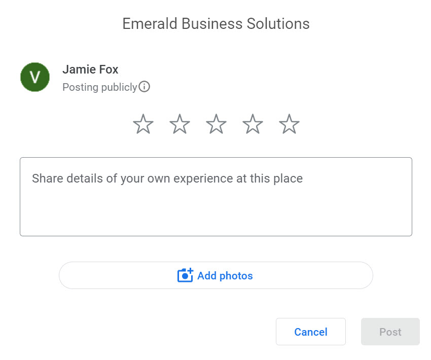 how to write a google review on iphone