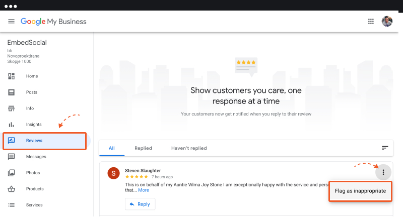 can you report a bad google review