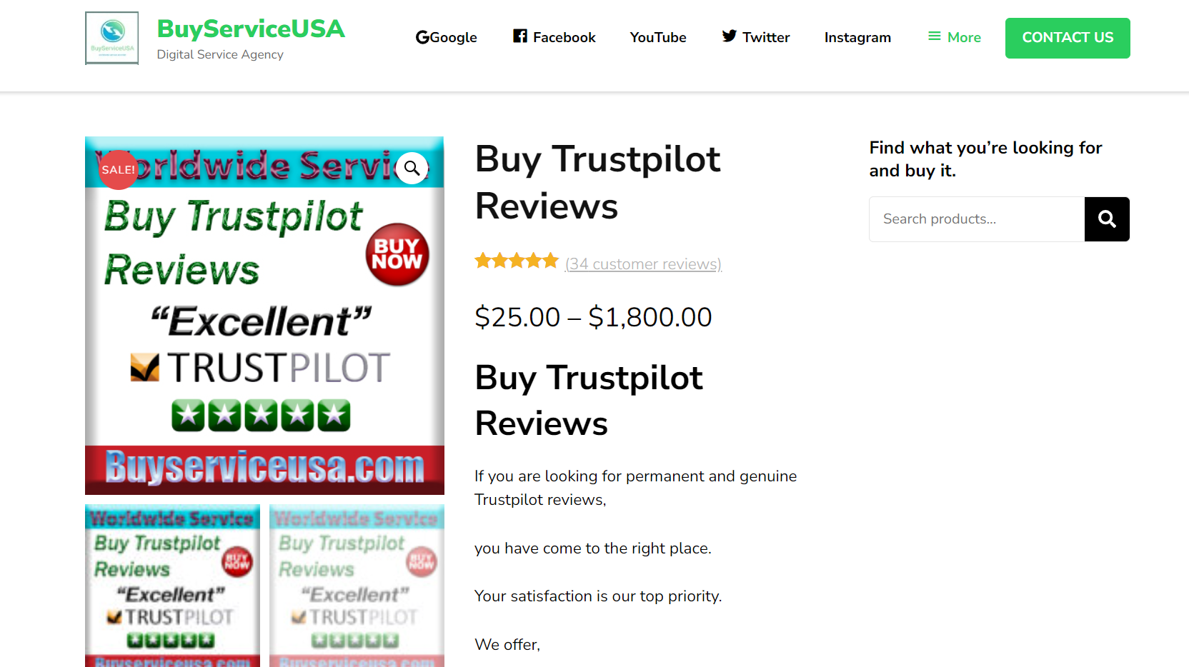 comprar avaliações do Trustpilot