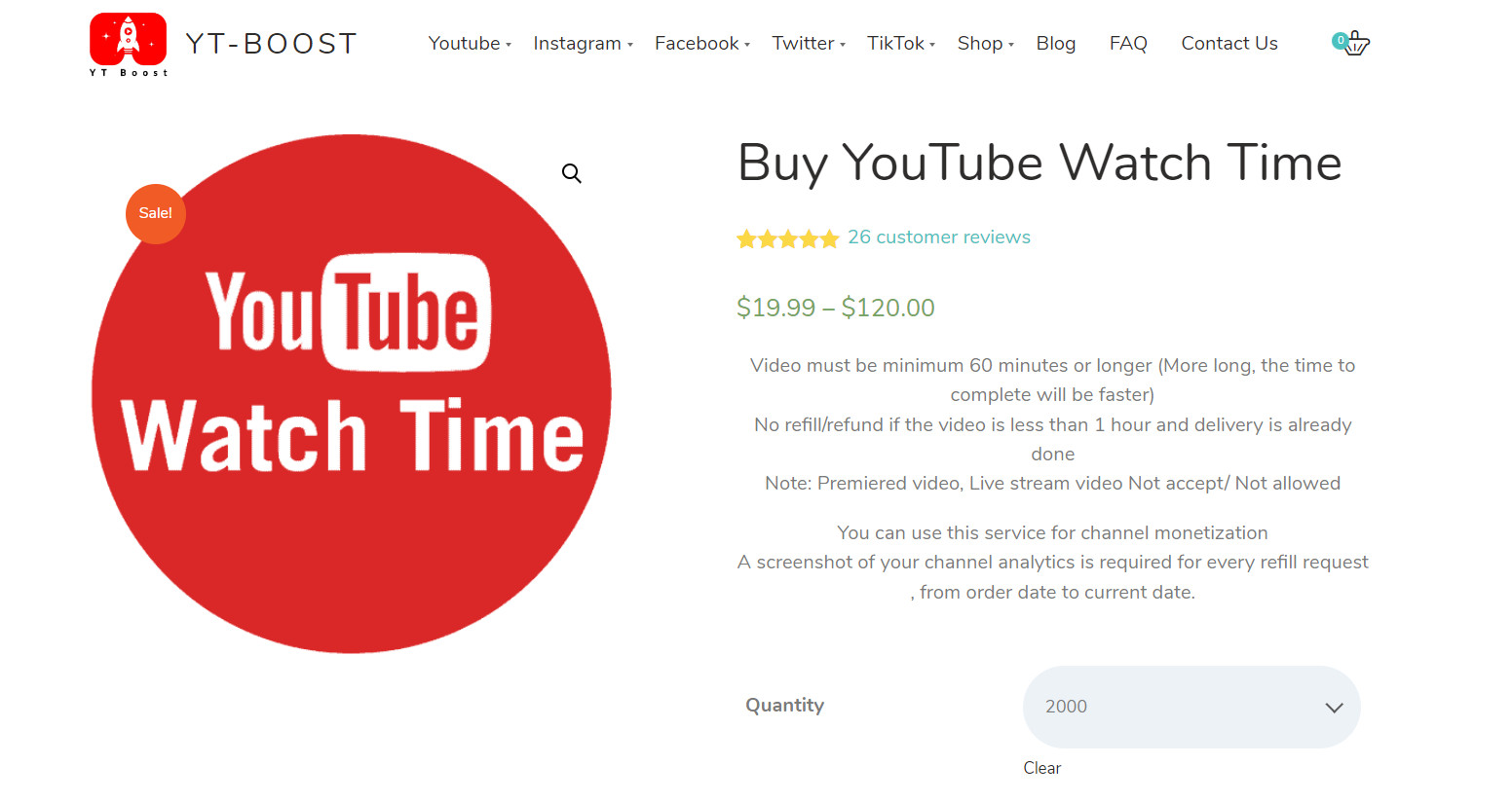 buy youtube channel watch time
