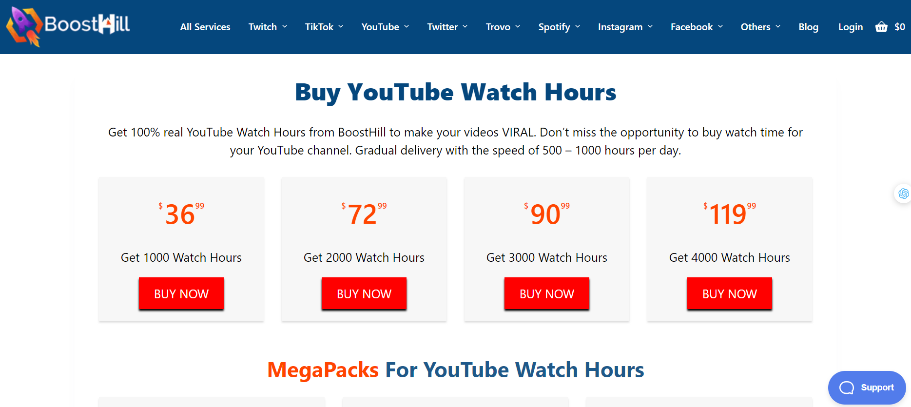 αγοράστε ώρες παρακολούθησης στο youtube