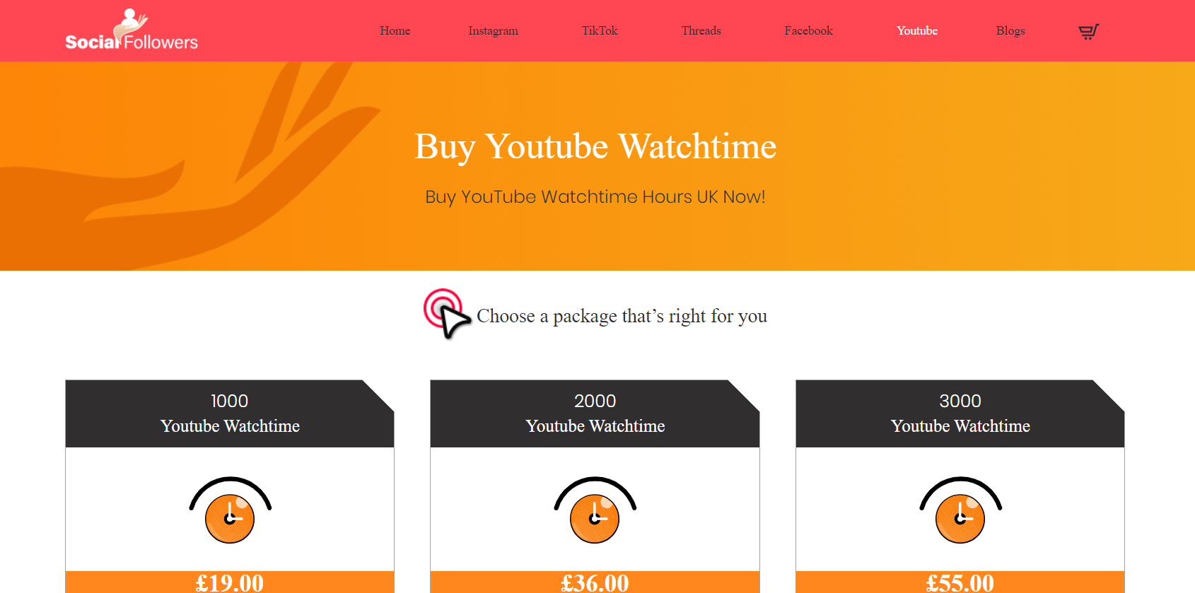 buy watchtime for youtube