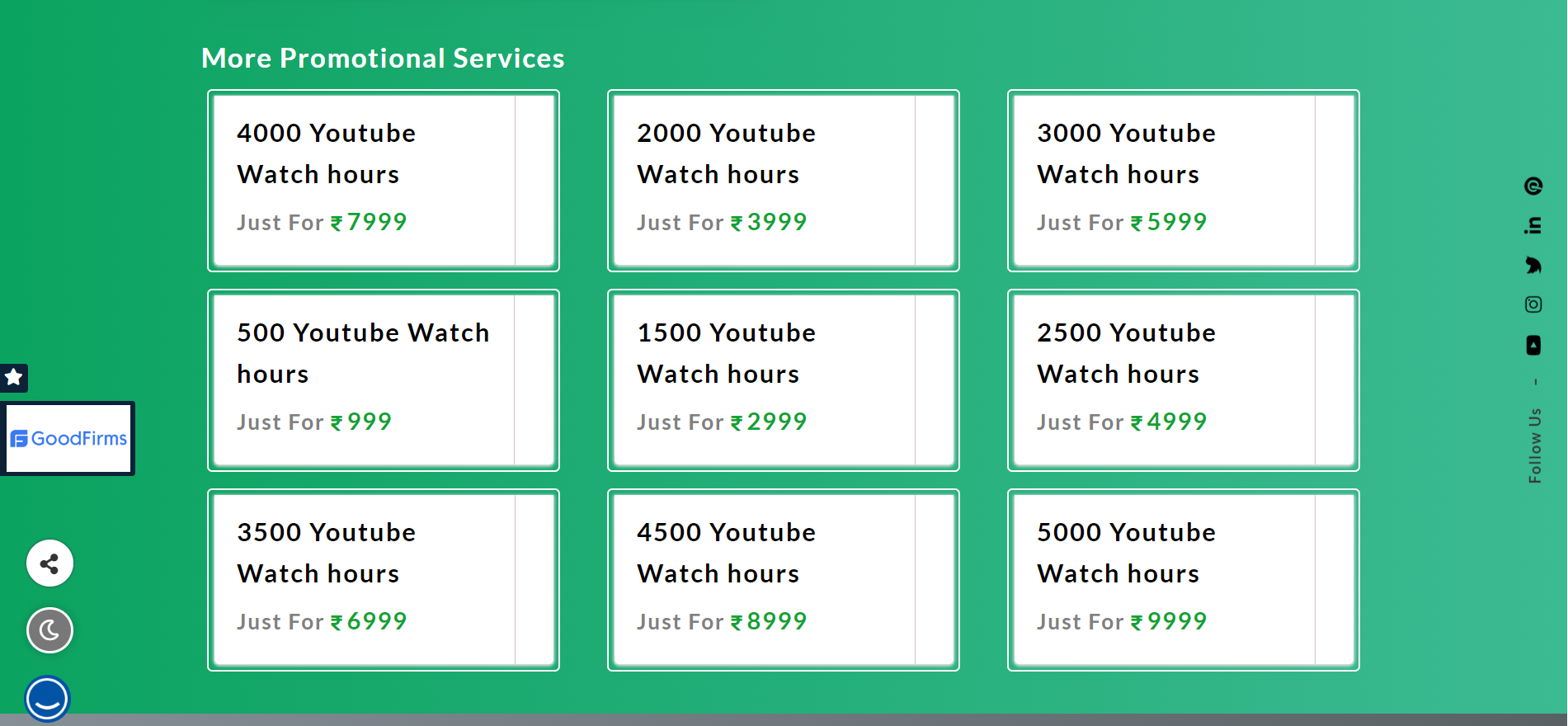 αγοράστε ώρες παρακολούθησης youtube