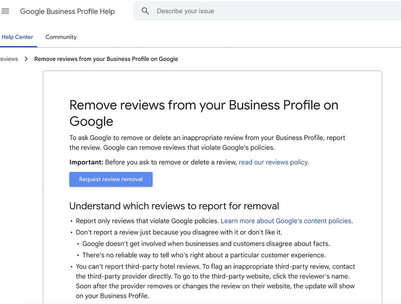 How to remove fake Google Reviews